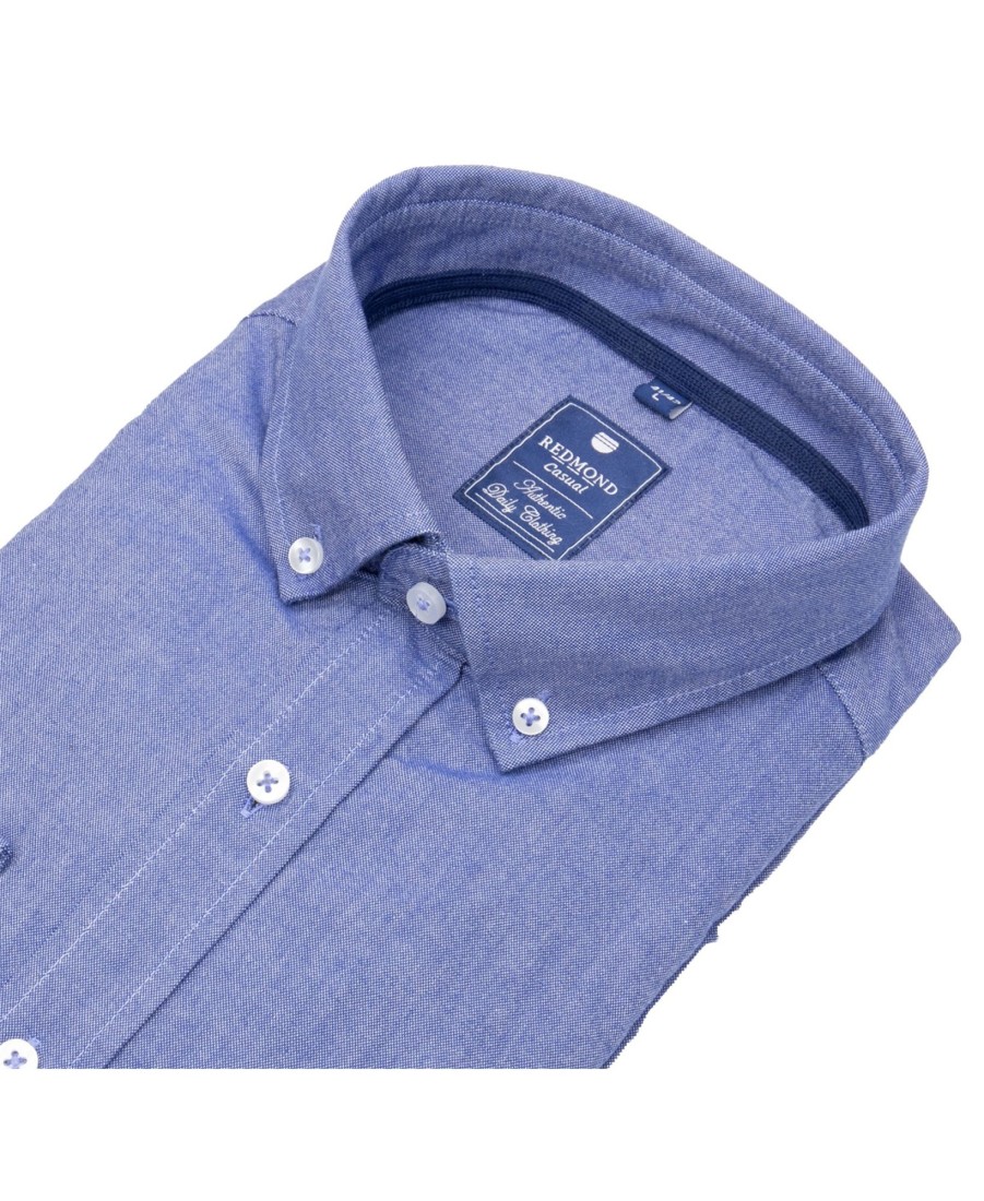 Hemden Redmond | Redmond Hemd - Comfort Fit - Button Down Kragen - Oxford - Blau