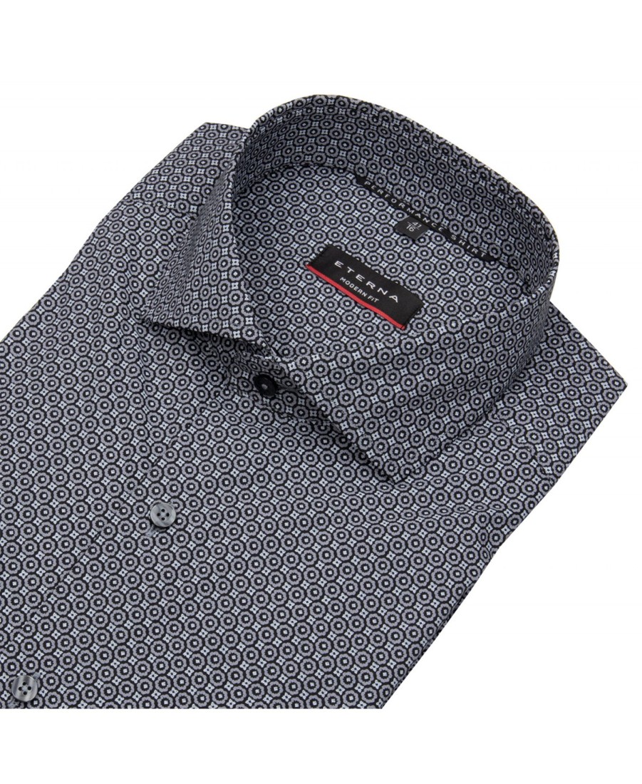 Hemden Eterna | Eterna Hemd - Modern Fit - Performance Shirt - Grau - Ohne Ovp