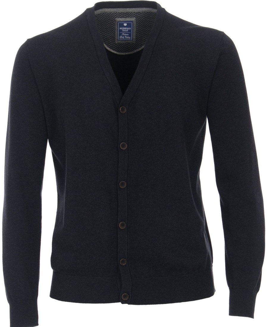 Pullover & Strick Redmond | Redmond Strickjacke / Cardigan - Knopfe - Blau