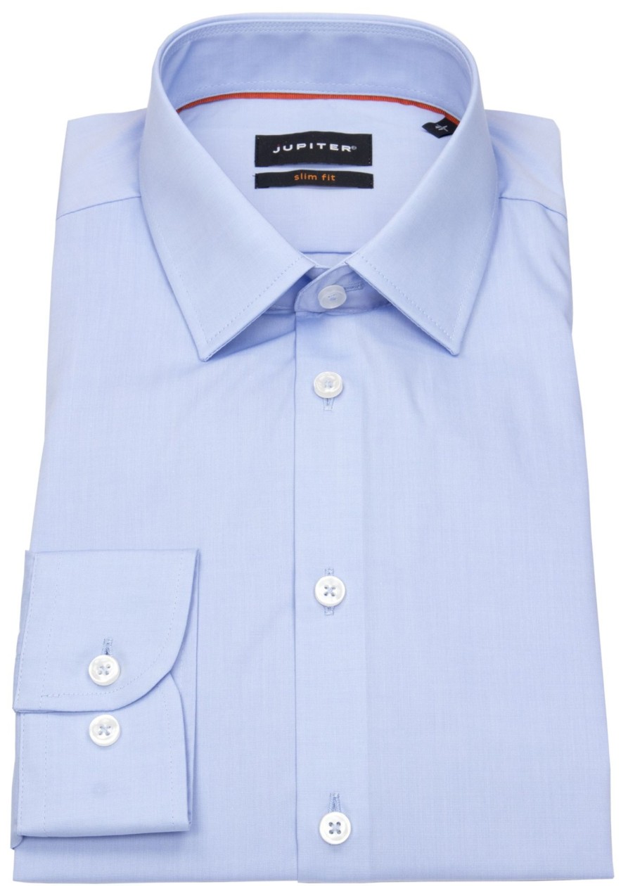 Hemden Jupiter | Jupiter Hemd - Slim Fit - Kentkragen - Hellblau