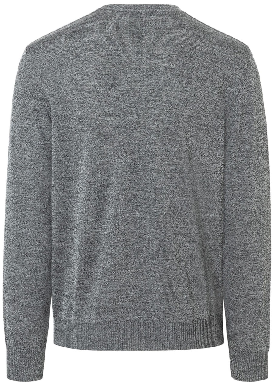 Pullover & Strick MAERZ Muenchen | Maerz Muenchen Pullover - Comfort Fit - Rundhals - Merinowolle - Grau