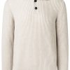 Pullover & Strick MAERZ Muenchen | Maerz Muenchen Pullover - Regular Fit - Troyer - Schurwolle - Helles Beige