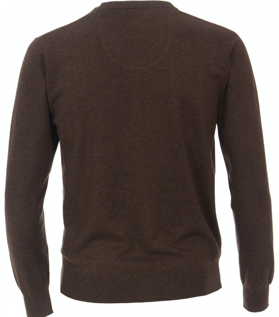 Pullover & Strick Redmond | Redmond Pullover - V-Ausschnitt - Braun