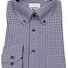 Hemden Eterna | Eterna Hemd - Comfort Fit - Button Down - Dunkelblau / Weis