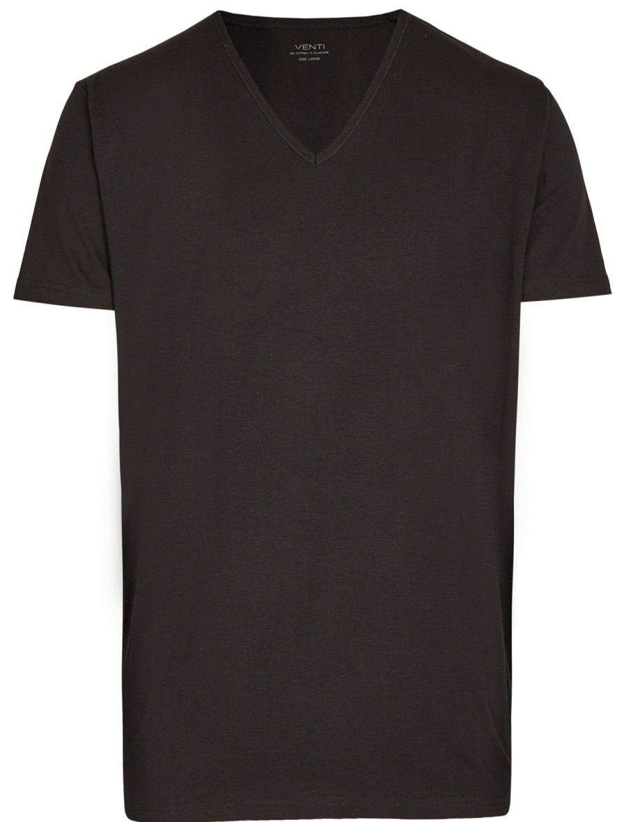 T-Shirts & Polos Venti V-Ausschnitt | Venti T-Shirt Doppelpack - Modern Fit - V-Neck - Schwarz - Ohne Ovp