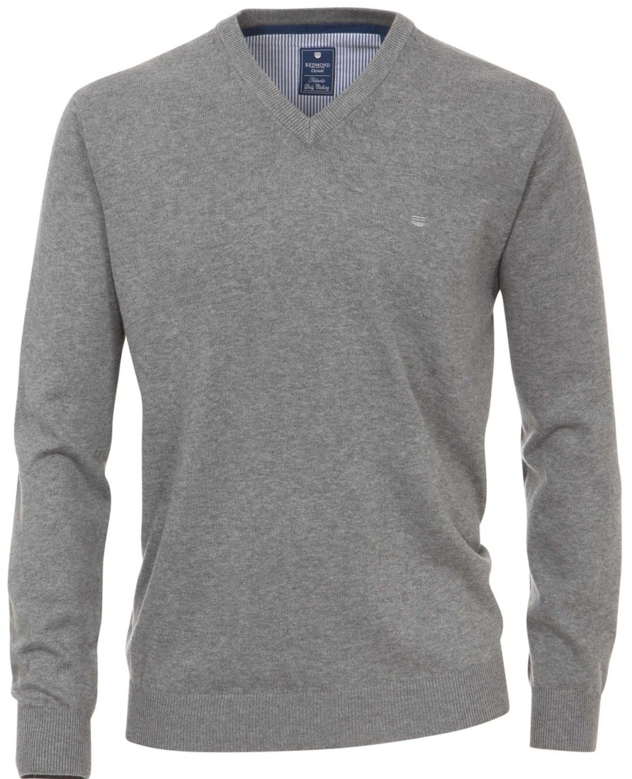 Pullover & Strick Redmond | Redmond Pullover - V-Ausschnitt - Grau