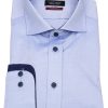 Hemden Hatico | Hatico Hemd - Modern Fit - Patch - Kontrastknopfe - Hellblau