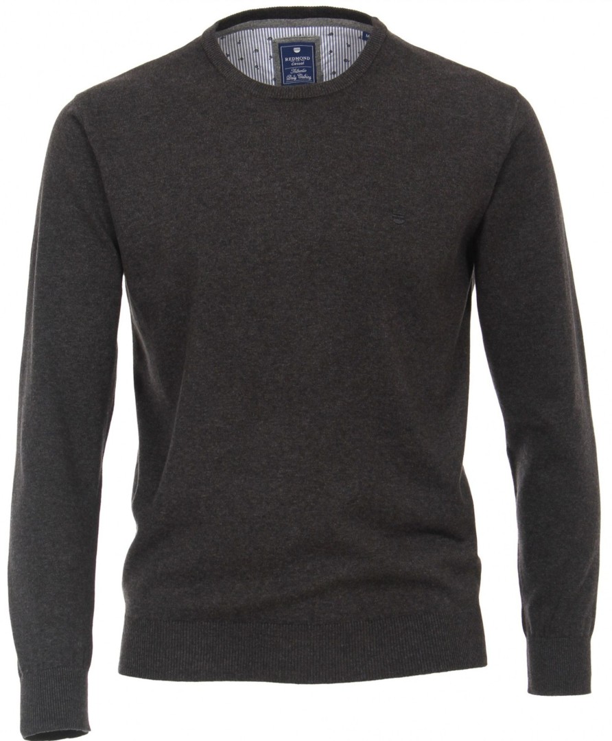 Pullover & Strick Redmond | Redmond Pullover - Rundhals-Ausschnitt - Anthrazit / Dunkelgrau