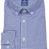 Hemden Redmond | Redmond Hemd - Comfort Fit - Button Down Kragen - Kariert - Blau / Weis - Ohne Ovp