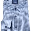 Hemden Redmond | Redmond Hemd - Comfort Fit - Print - Dunkelblau / Hellbau / Weis