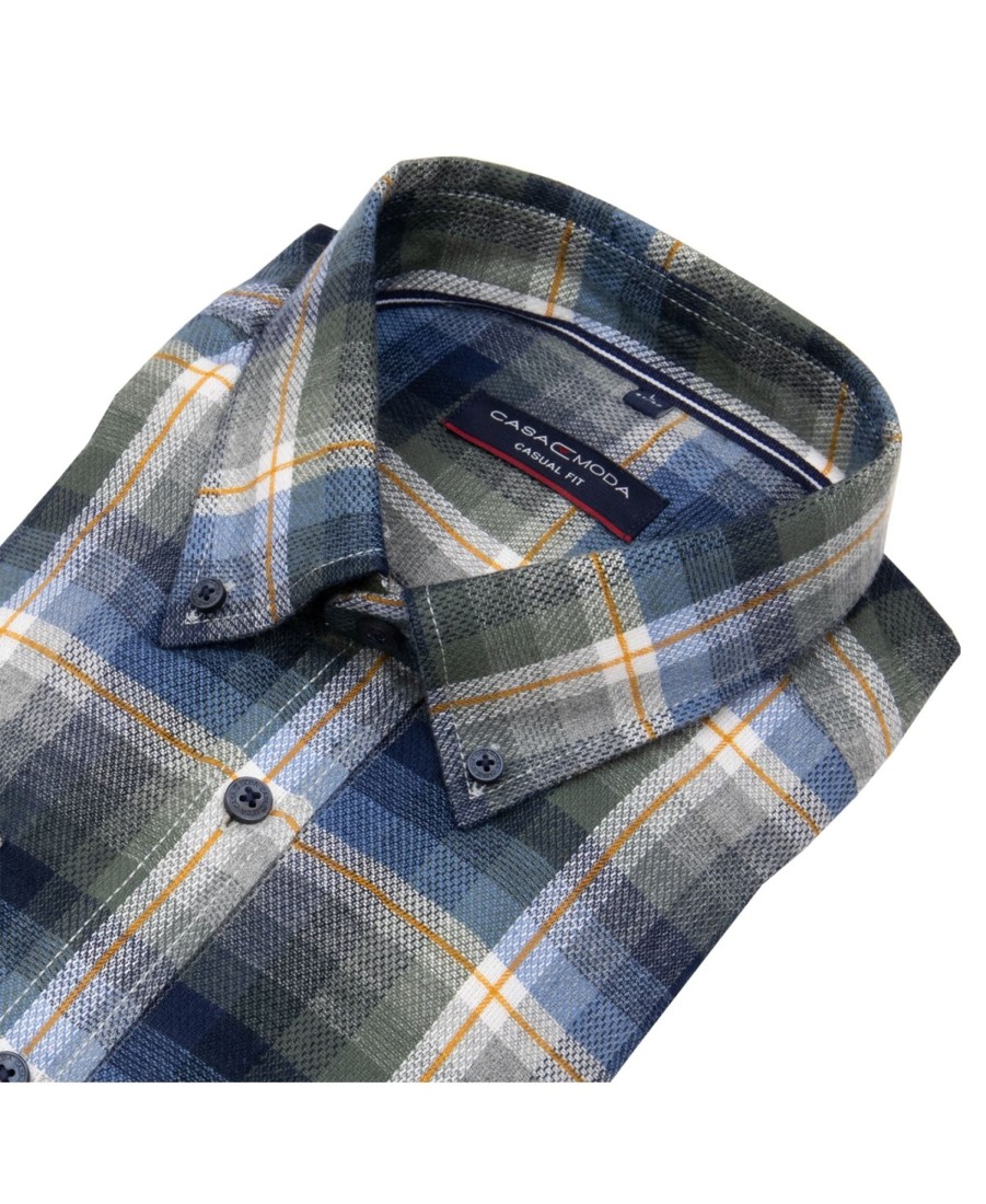 Hemden Casa Moda | Casa Moda Hemd - Casual Fit - Button Down - Kariert - Mehrfarbig