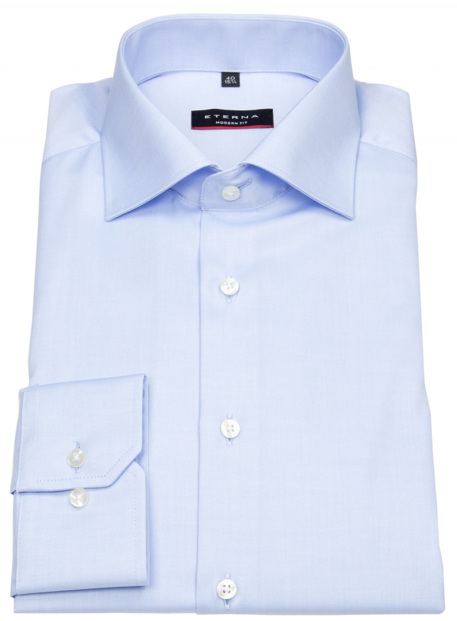 Hemden Eterna | Eterna Hemd - Modern Fit - Cover Shirt - Extra Blickdicht - Hellblau