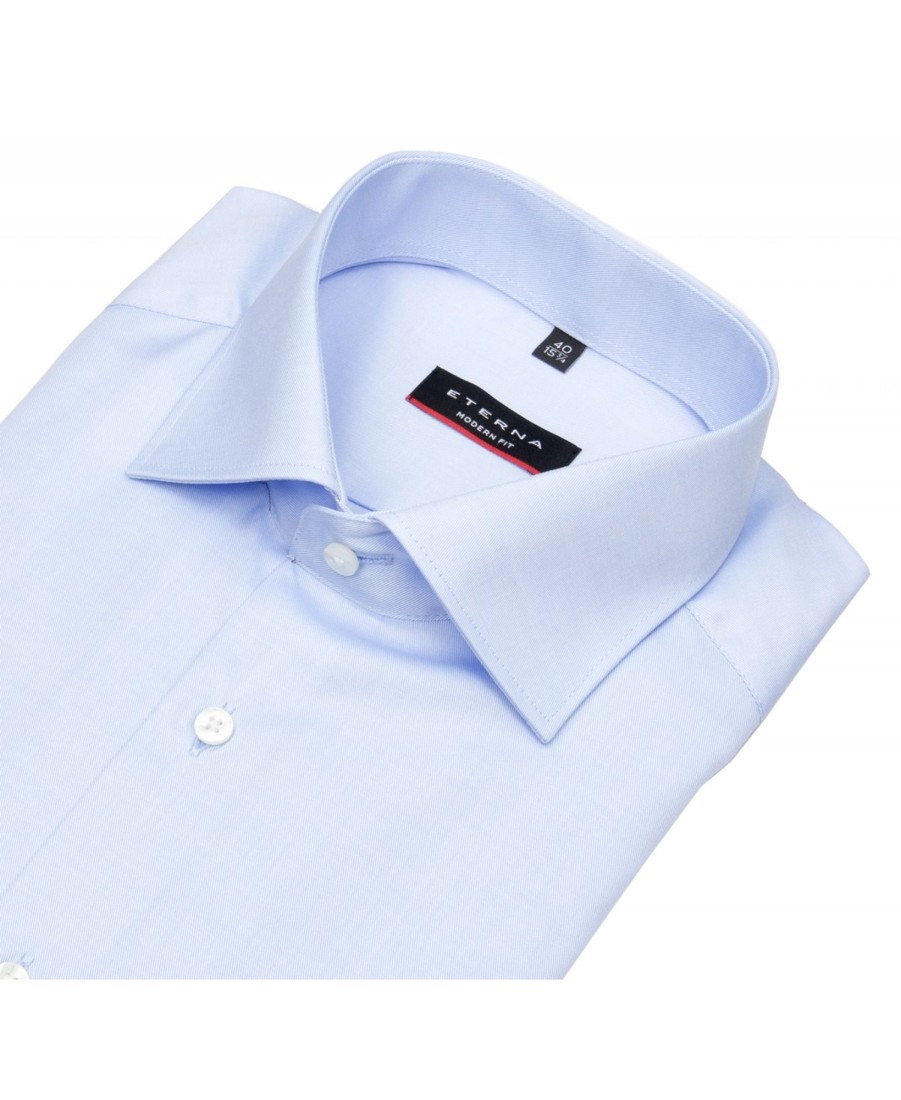 Hemden Eterna | Eterna Hemd - Modern Fit - Cover Shirt - Extra Blickdicht - Hellblau