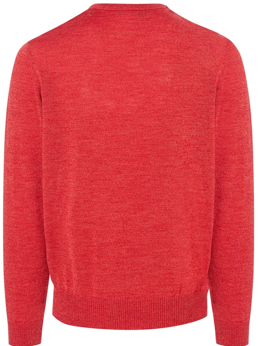 Pullover & Strick MAERZ Muenchen | Maerz Muenchen Pullover - Comfort Fit - Rundhals - Merinowolle - Rot