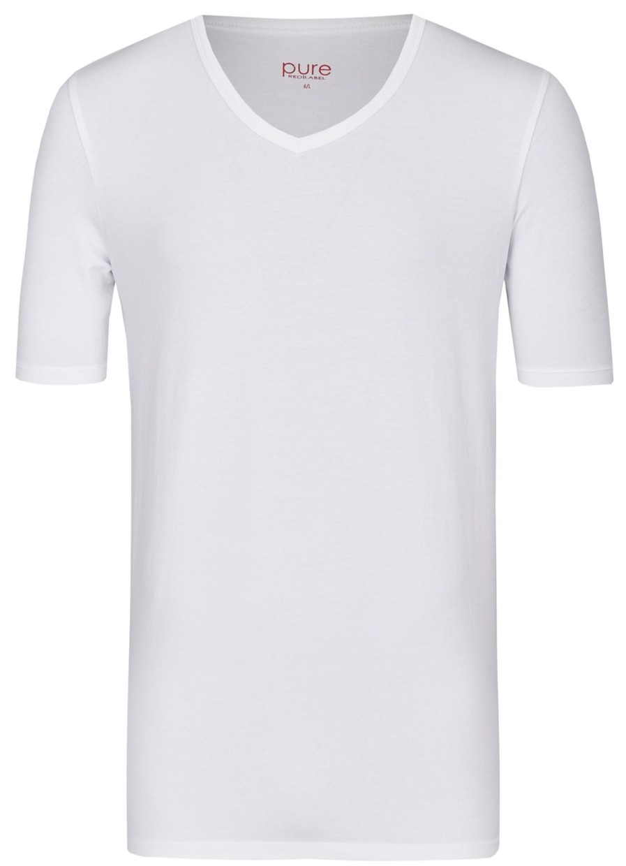 T-Shirts & Polos Pure V-Ausschnitt | Pure T-Shirt - Slim Fit - V-Ausschnitt - Weis - Ohne Ovp