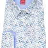 Hemden Pure | Pure Hemd - Slim Fit - Kentkragen- Print - Blau / Grau - Ohne Ovp