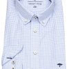 Hemden Fynch-Hatton | Fynch-Hatton Hemd - Casual Fit - Button Down - Gitterkaro - Blau / Weis - Ohne Ovp