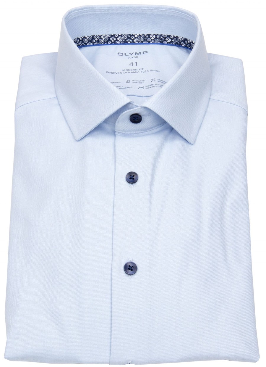 Hemden OLYMP | Olymp Hemd - Modern Fit - 24 / Seven Shirt - Hellblau - Extra Langer 69Cm Arm