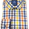 Hemden Redmond | Redmond Hemd - Comfort Fit - Button Down Kragen - Bio Baumwolle - Kariert - Mehrfarbig