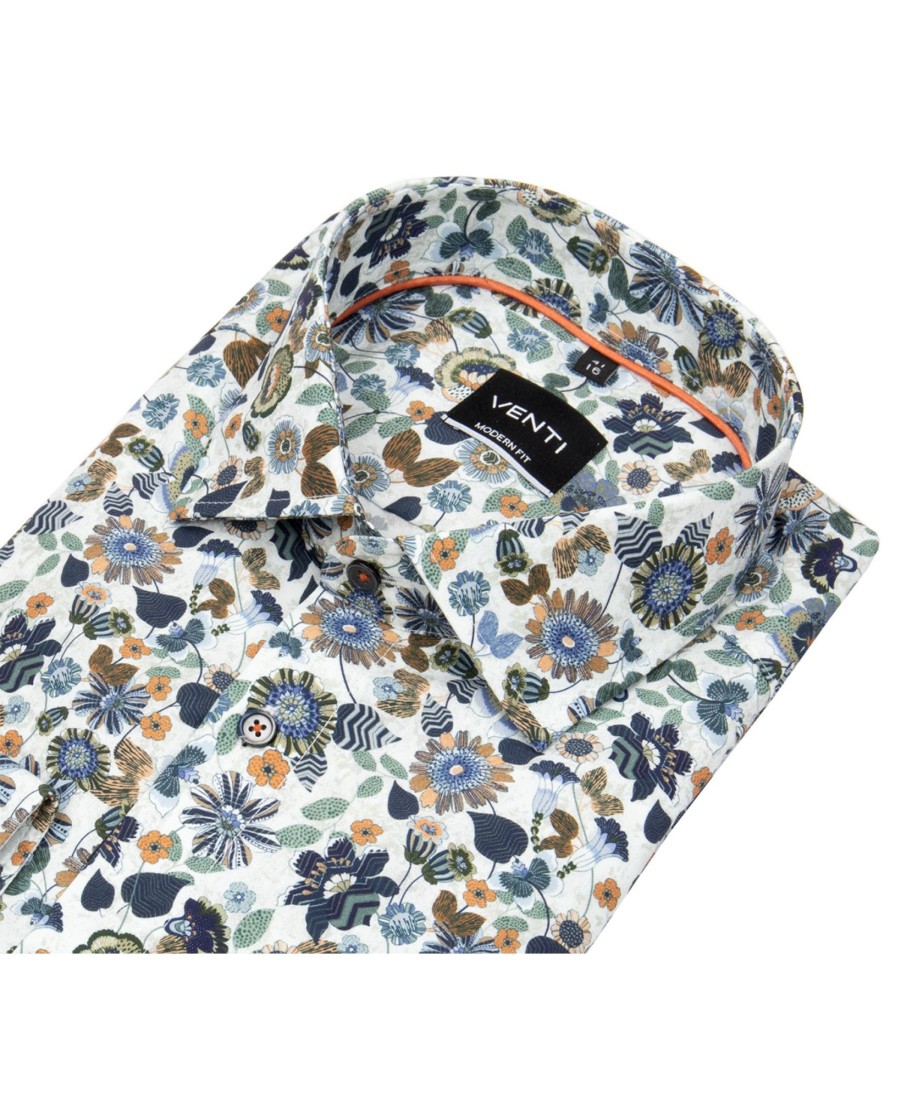 Hemden Venti | Venti Hemd - Modern Fit - Under Button Down - Print - Mehrfarbig - Ohne Ovp