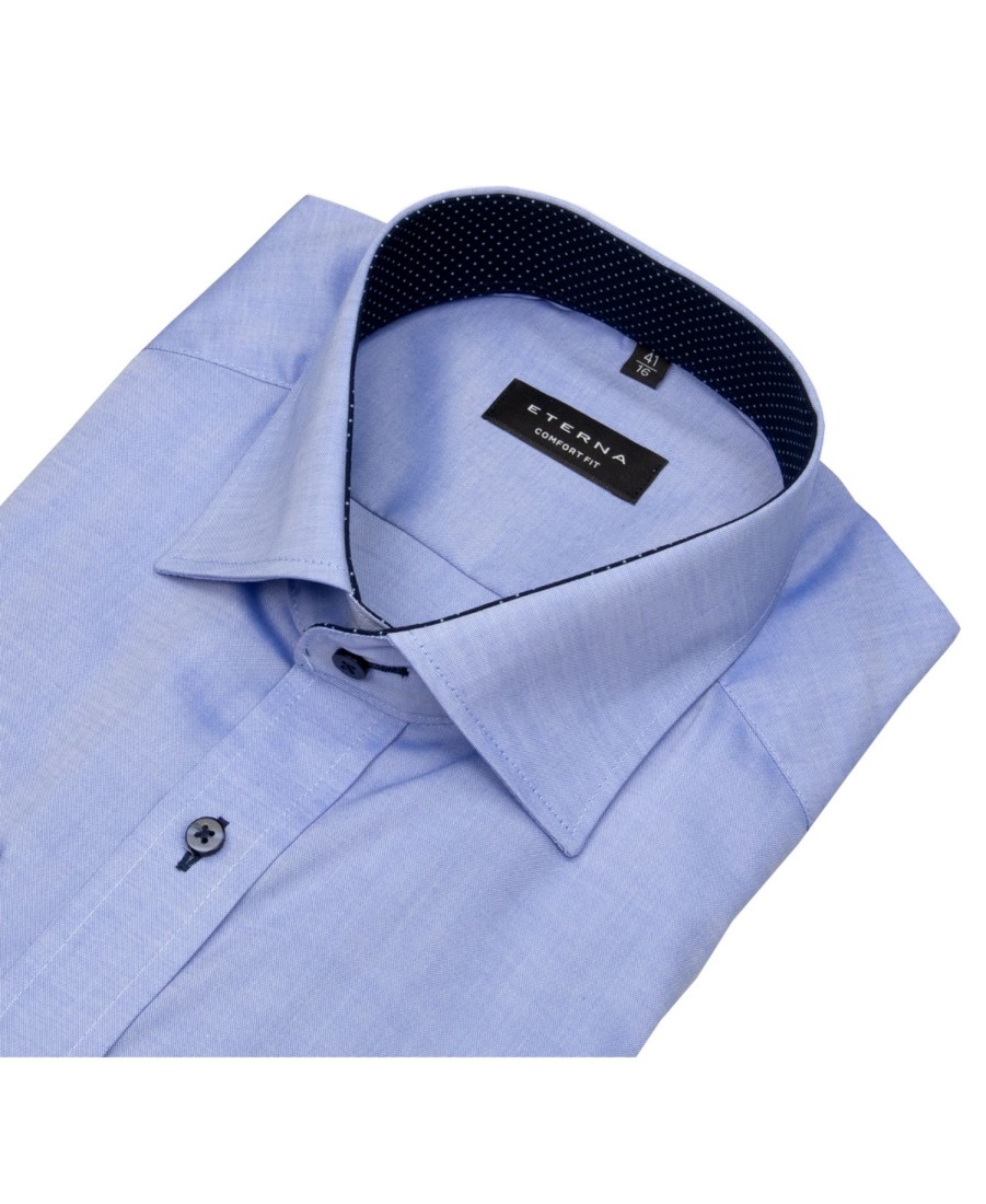 Hemden Eterna | Eterna Hemd - Comfort Fit - Oxford - Kontrastknopfe - Blau