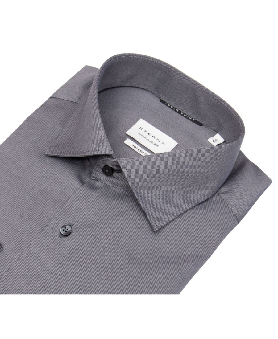 Hemden Eterna | Eterna Hemd - Modern Fit - Cover Shirt - Extra Blickdicht - Grau