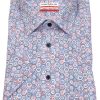 Hemden Marvelis | Marvelis Kurzarmhemd - Modern Fit - Print - Blau / Rot / Weis