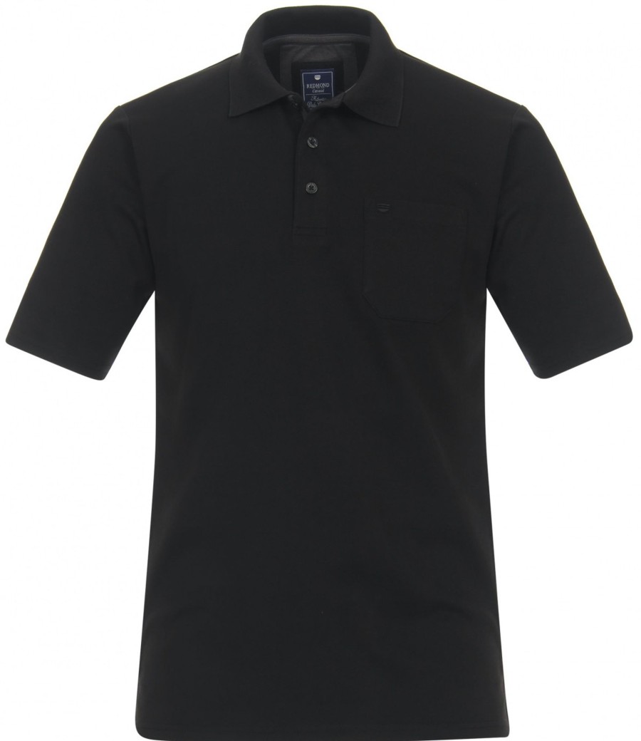 Hemden Redmond | Redmond Poloshirt - Regular Fit - Wash And Wear - Schwarz