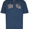 T-Shirts & Polos Casa Moda Casa Moda | Casa Moda Poloshirt - Casual Fit - Print - Petrol