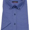 Hemden Eterna | Eterna Kurzarmhemd - Modern Fit - Button Down - Dunkelblau / Blau