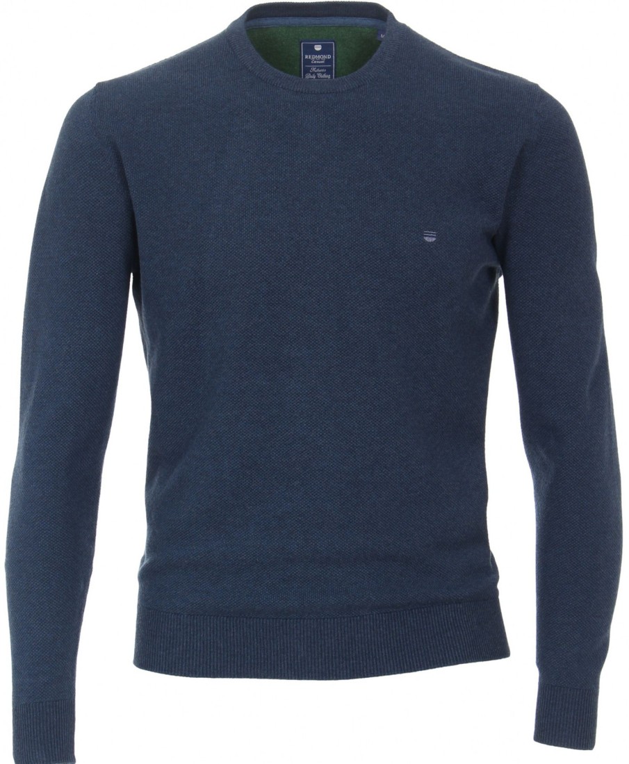 Hemden Redmond | Redmond Pullover - Rundhals-Ausschnitt - Strick - Dunkelblau