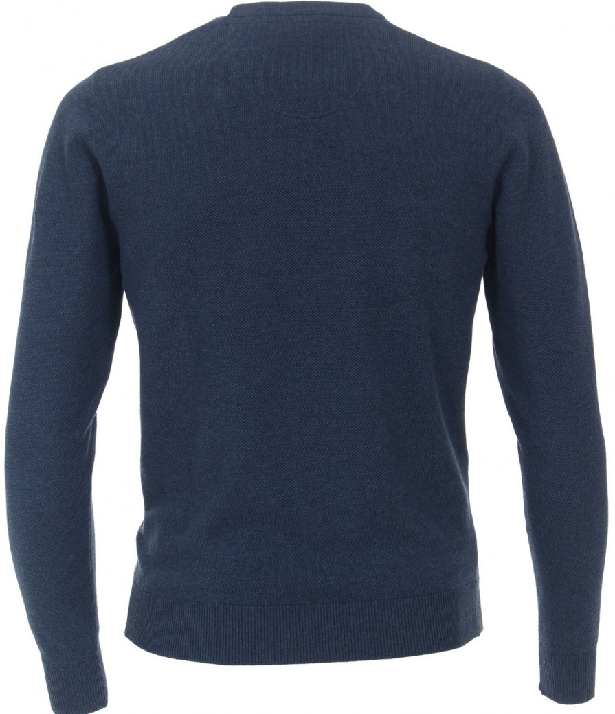 Hemden Redmond | Redmond Pullover - Rundhals-Ausschnitt - Strick - Dunkelblau