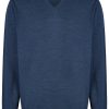 Pullover & Strick MAERZ Muenchen | Maerz Muenchen Pullover - Comfort Fit - V-Ausschnitt - Merinowolle - Dunkelblau