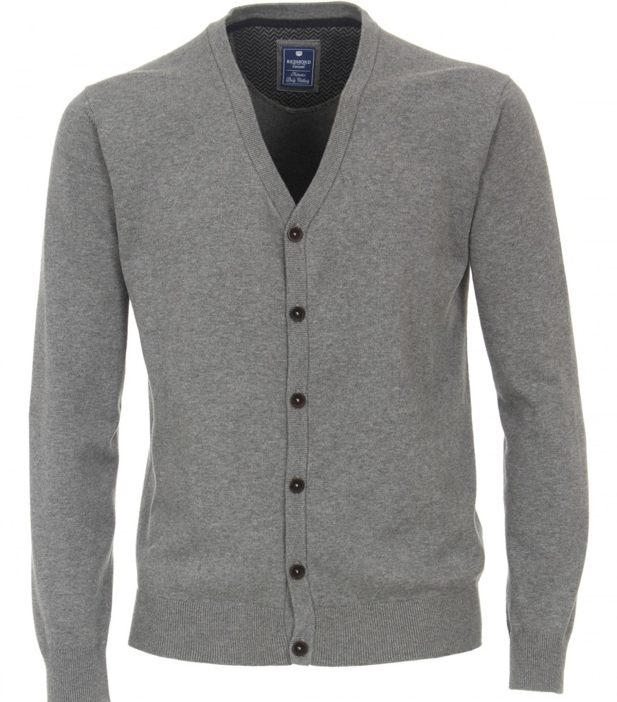 Pullover & Strick Redmond | Redmond Strickjacke / Cardigan - Knopfe - Grau