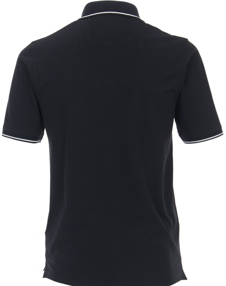 T-Shirts & Polos Casa Moda Casa Moda | Casa Moda Poloshirt - Casual Fit - Print - Blau