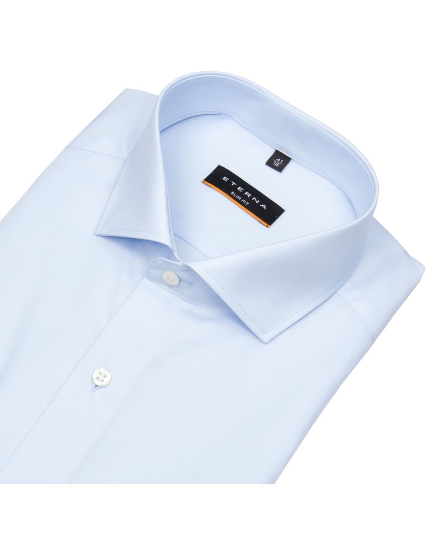 Hemden Eterna | Eterna Hemd - Slim Fit - Stark Tailliert - Hellblau - Ohne Ovp