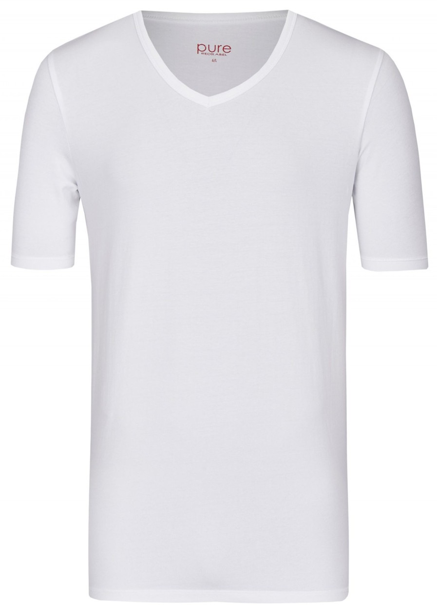 T-Shirts & Polos Pure V-Ausschnitt | Pure T-Shirt - Slim Fit - V-Ausschnitt - Weis