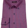 Hemden Eterna | Eterna Hemd - Modern Fit - Button Down - Rot / Dunkelblau