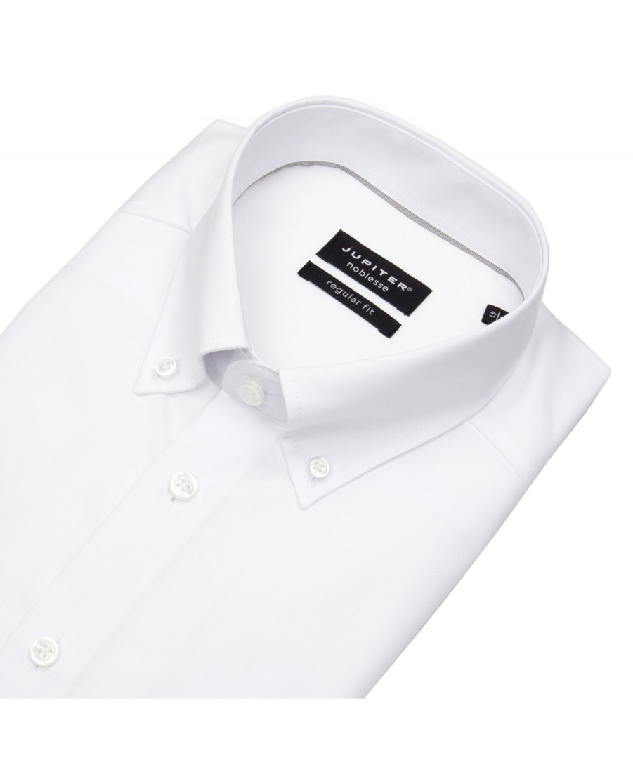 Hemden Jupiter | Jupiter Hemd - Regular Fit - Fil-A-Fil - Button Down - Weis