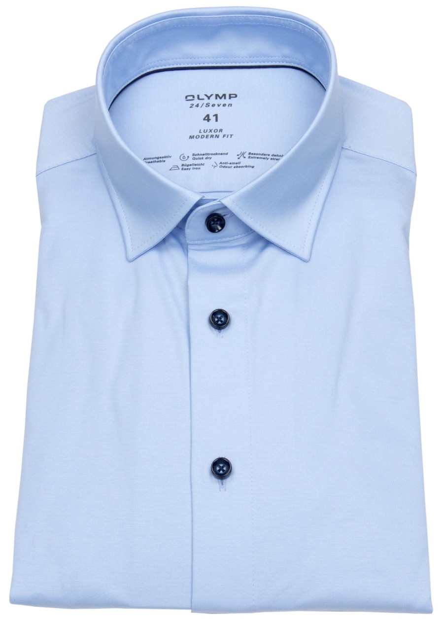 Hemden OLYMP | Olymp Hemd - Modern Fit - 24 / Seven - All Time Shirt - Hellblau