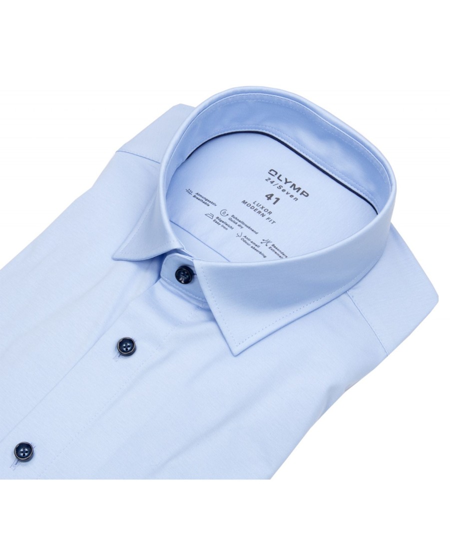 Hemden OLYMP | Olymp Hemd - Modern Fit - 24 / Seven - All Time Shirt - Hellblau