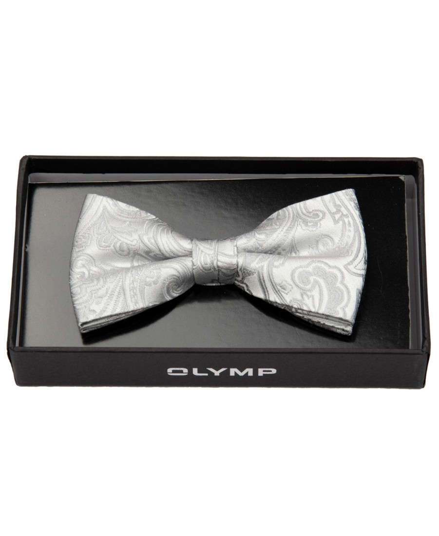 Accessoires OLYMP | Olymp Schleife / Fliege - Seide - Hochzeit - Silber