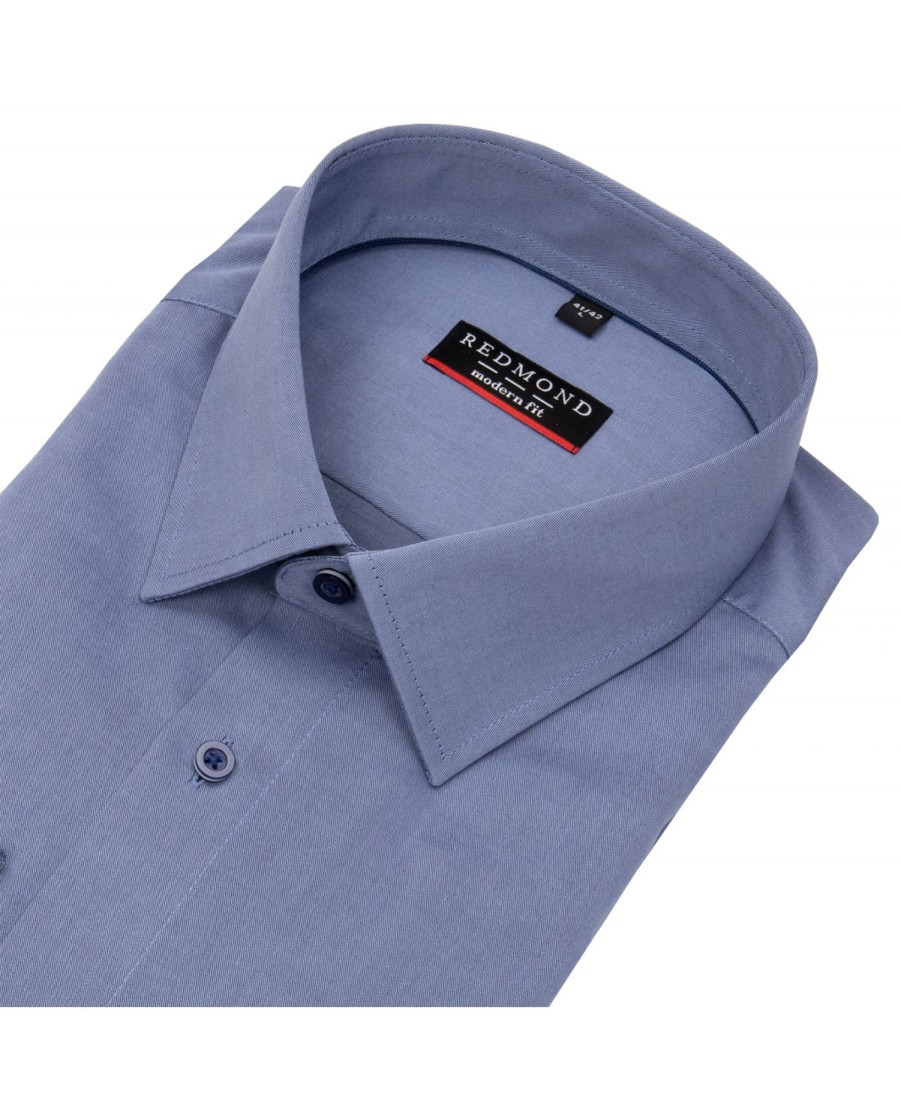 Hemden Redmond | Redmond Hemd - Modern Fit - Kentkragen - Twill - Blau