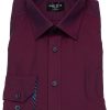 Hemden Marvelis | Marvelis Hemd - Body Fit - Patch - Chambray - Kontrastknopfe - Rot