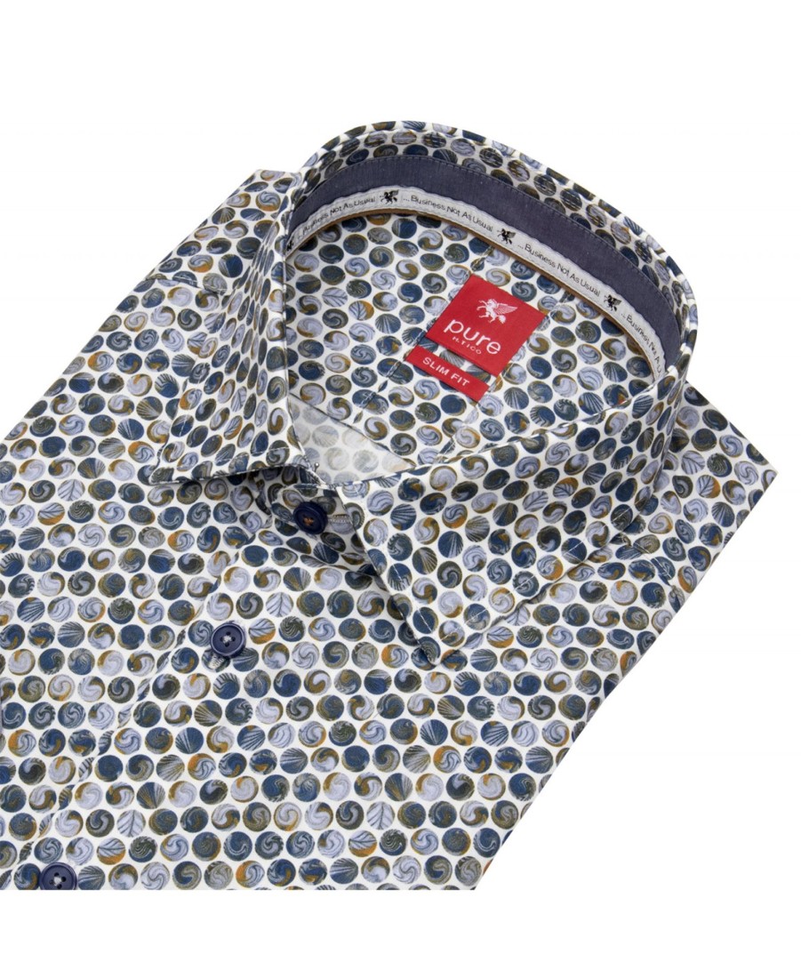 Hemden Pure | Pure Hemd - Slim Fit - Print - Mehrfarbig