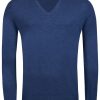 Pullover & Strick OLYMP | Olymp Pullover - Level Five - V-Ausschnitt - Merinowolle - Blau