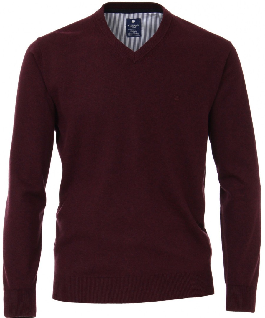 Pullover & Strick Redmond | Redmond Pullover - V-Ausschnitt - Dunkelrot