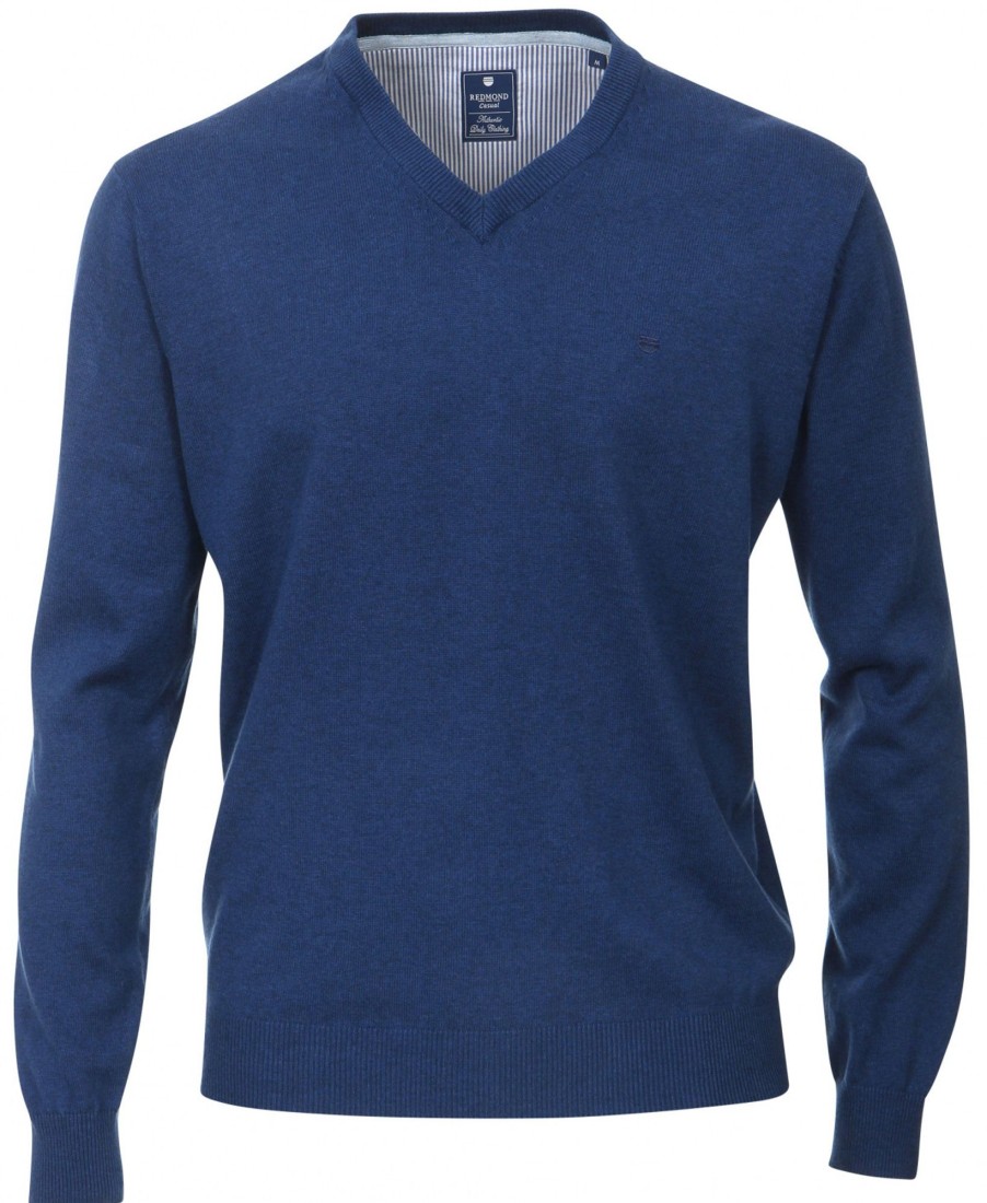 Pullover & Strick Redmond | Redmond Pullover - V-Ausschnitt - Blau