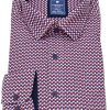 Hemden Redmond | Redmond Hemd - Comfort Fit - Print - Dunkelblau / Rot / Weis