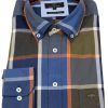 Hemden Fynch-Hatton | Fynch-Hatton Hemd - Casual Fit - Button Down - Kariert - Deep Forest